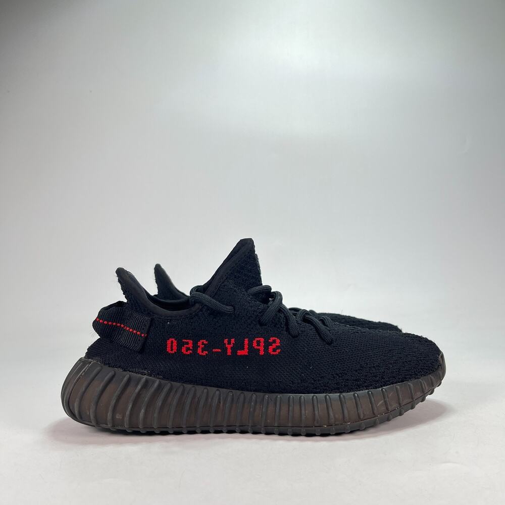 adidas Yeezy Boost 350 V2 Bred Black Red Lifestyle Sneakers CP9652 Youth Size 6